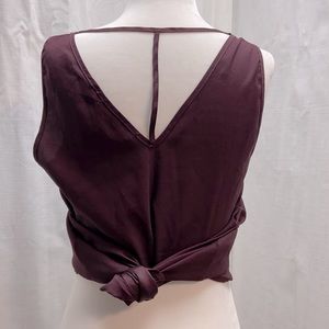 V Neck Burgundy blouse